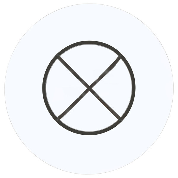 Mercury Row® Hayek Round Glass Dining Table Wayfair